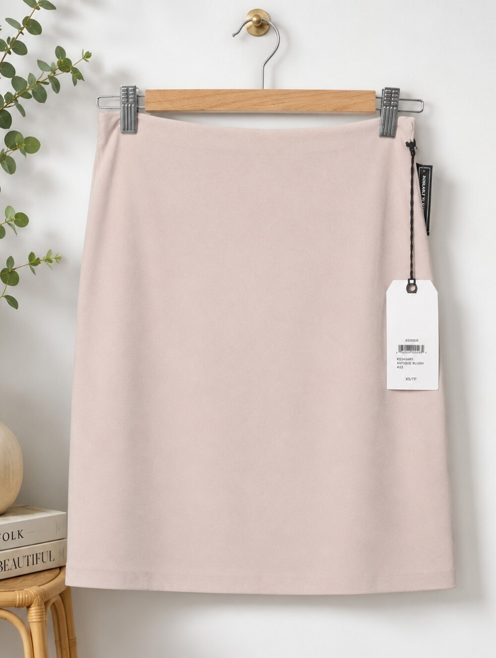 Leith Tan Pencil Mini Skirt for Work